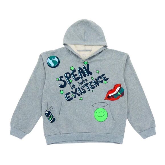Volto Santo Speak It Into Existence Pullover Hoodie Gray Size Medium NWT - Picture 1 of 6